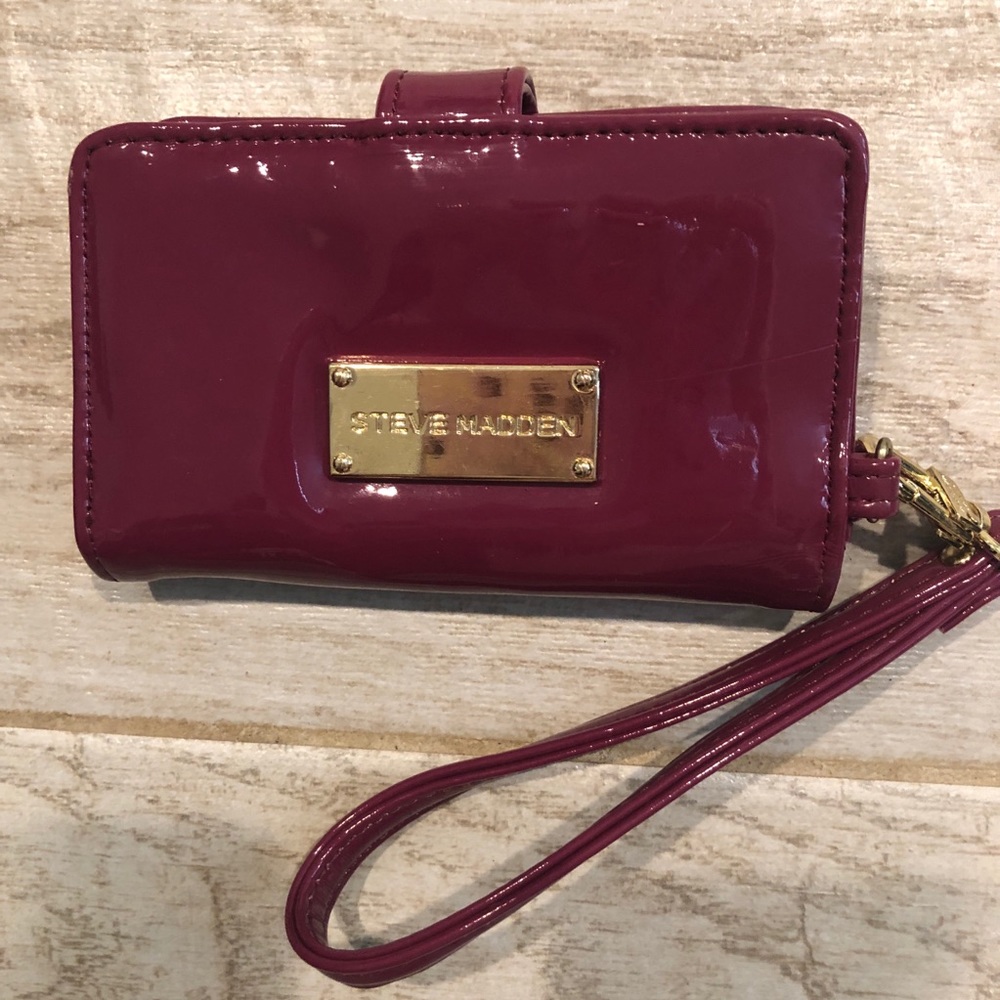 Steve Madden Raspberry Patent Leather Wallet - image 2